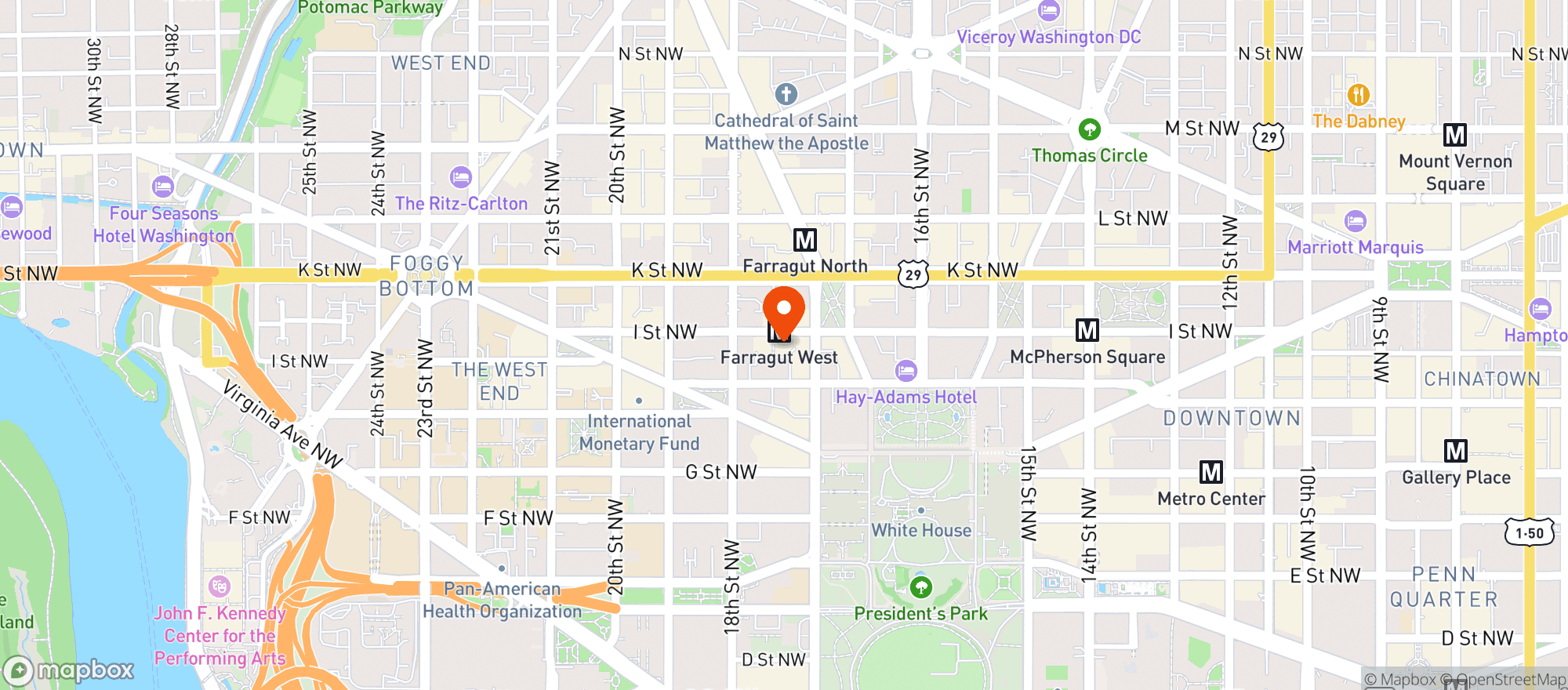 Map showing Bottom Line