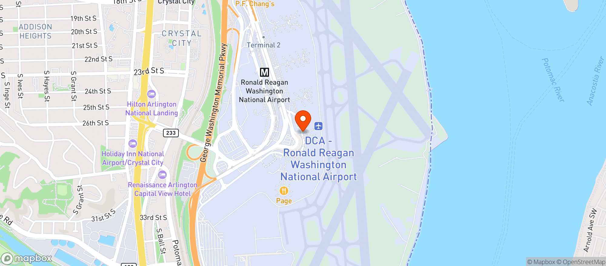 Map showing United Club