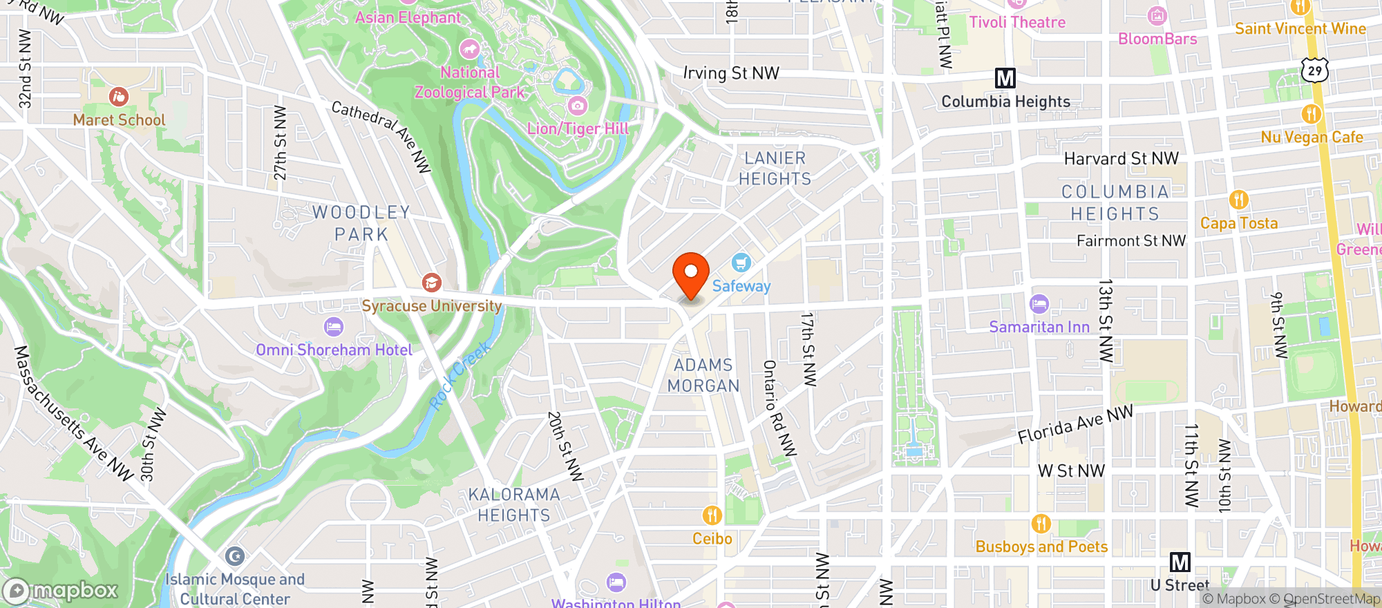 Map showing Le Mont Royal