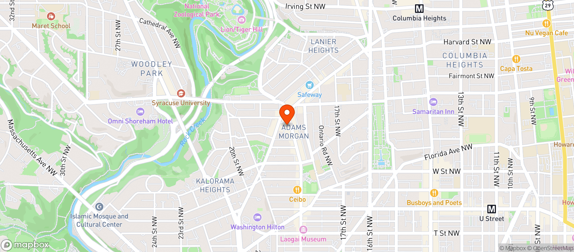 Map showing Roofers Union