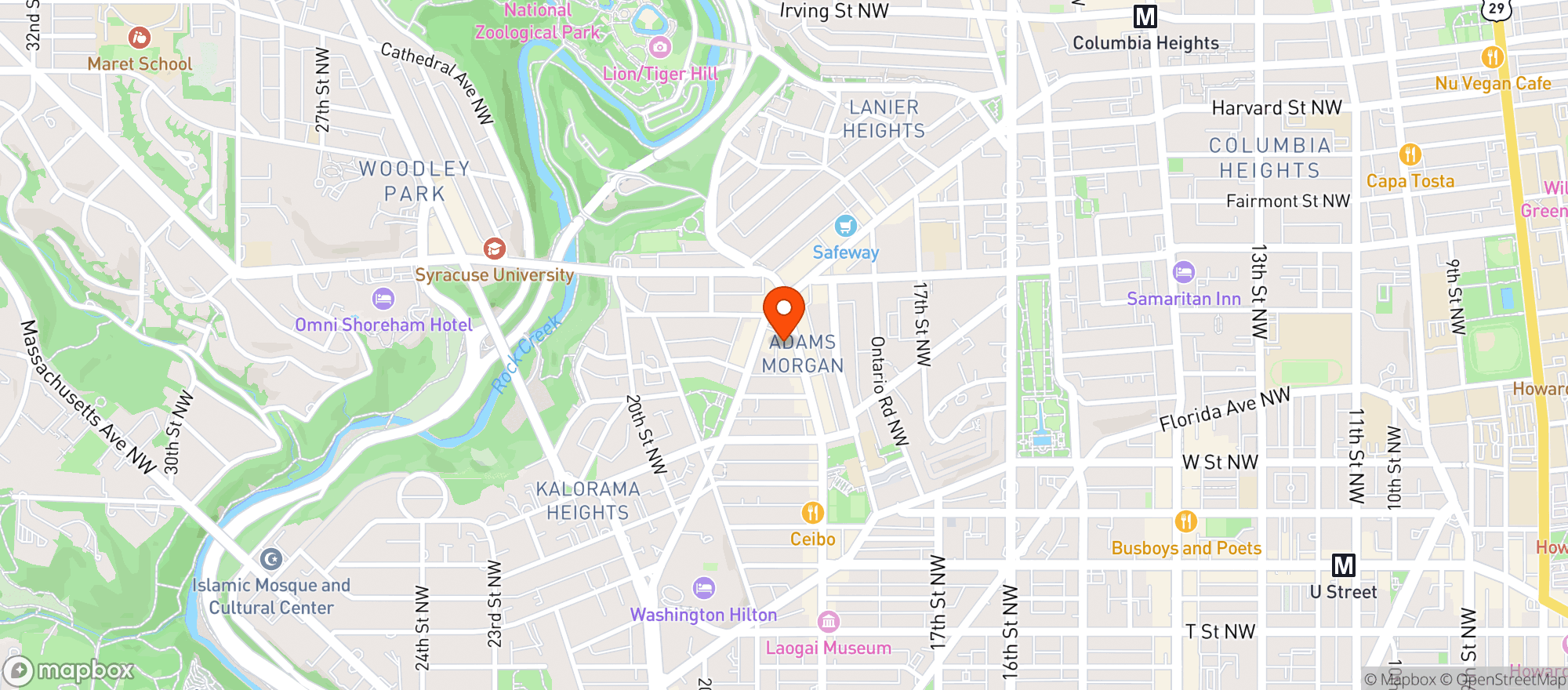 Map showing Code Red