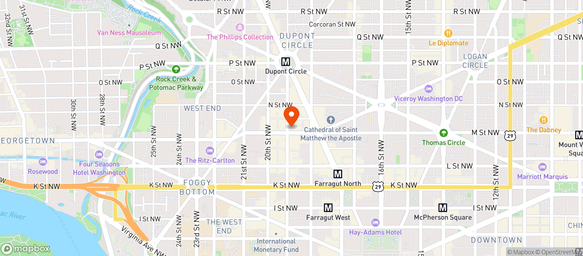 Map showing Dog Haus