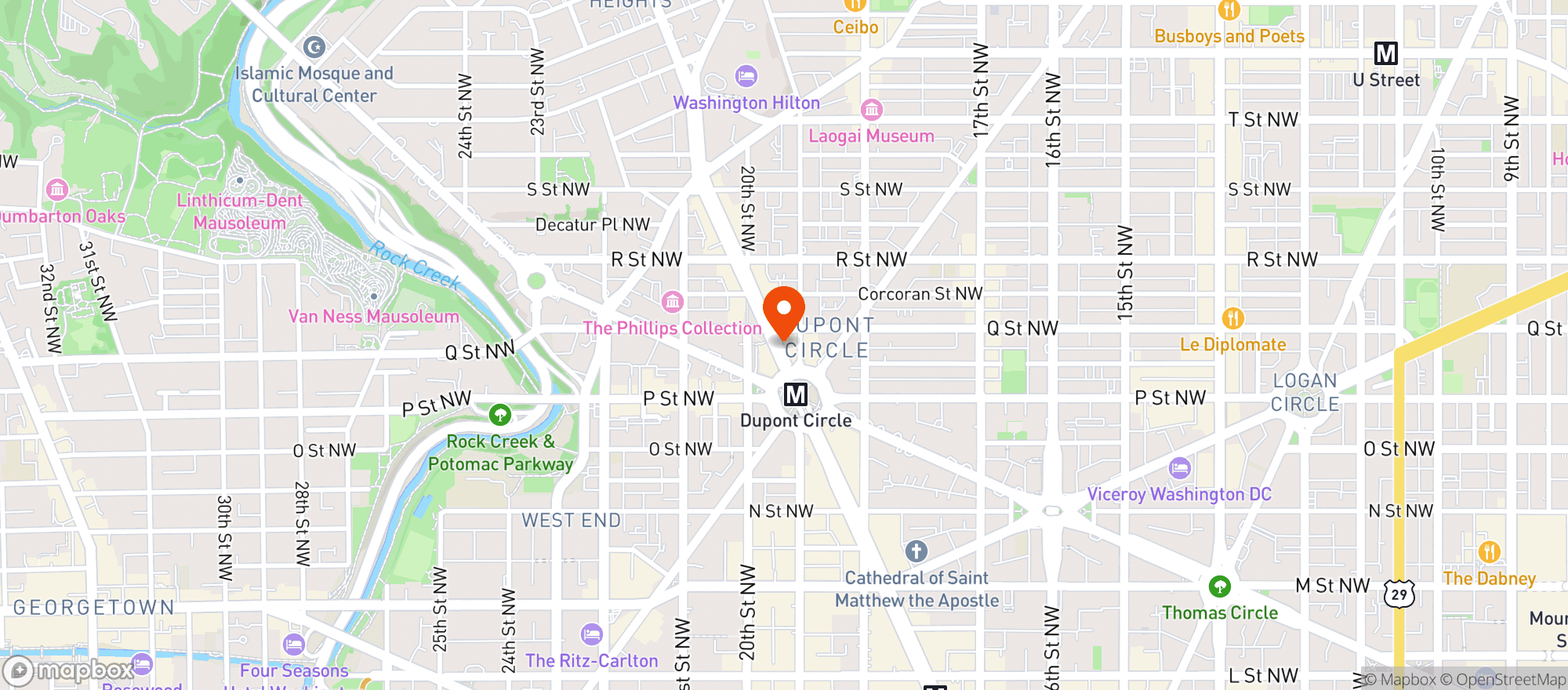 Map showing Connecticut Avenue Liquor