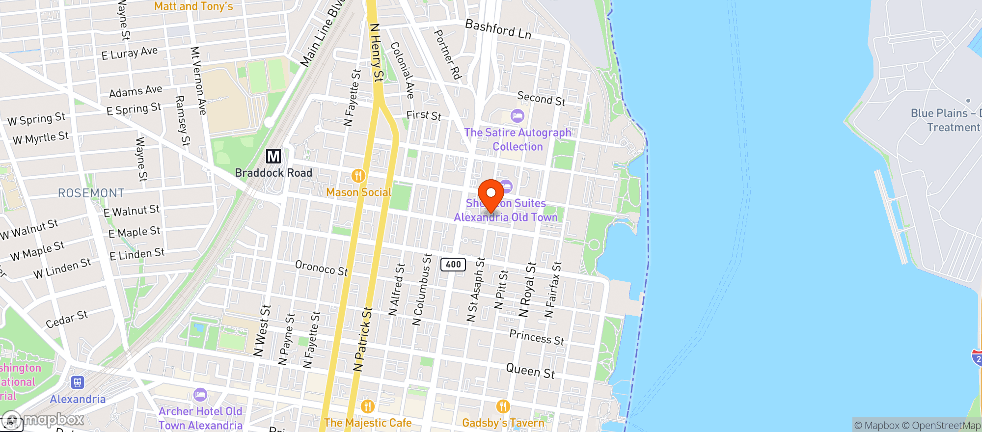 Map showing Harris Teeter