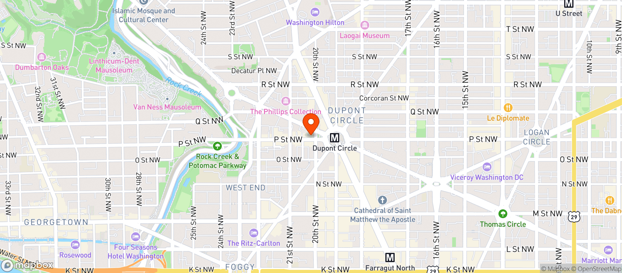 Map showing Pizza Paradiso