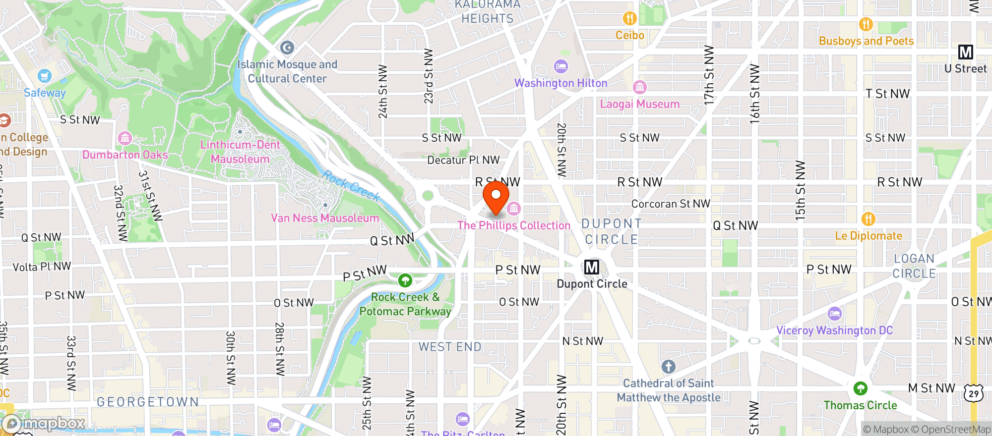 Map showing Cosmos Club