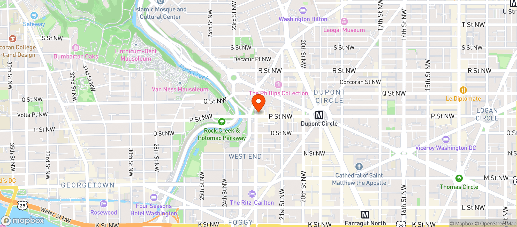Map showing Fireplace Restaurant