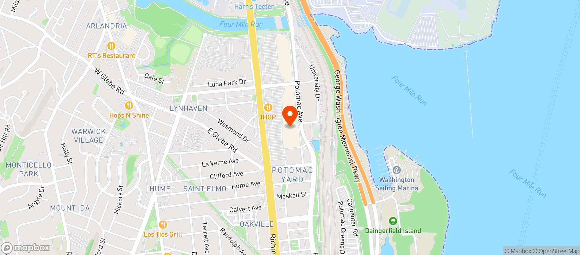 Map showing Target