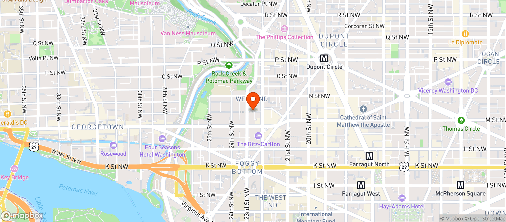 Map showing Amlux Cafe Beer Wine & Spirits