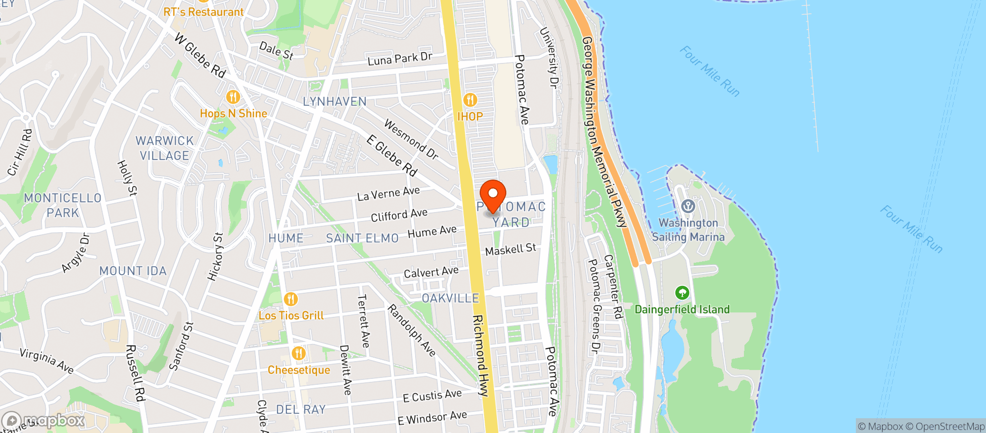 Map showing Giant Food Store 2742