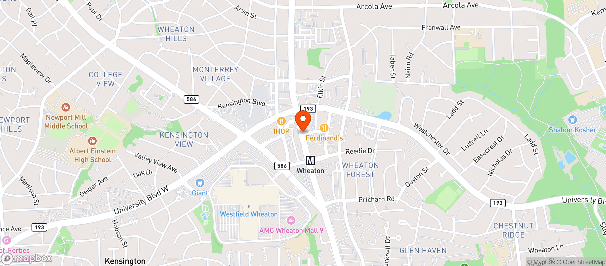 Map showing Verilife Silver Spring