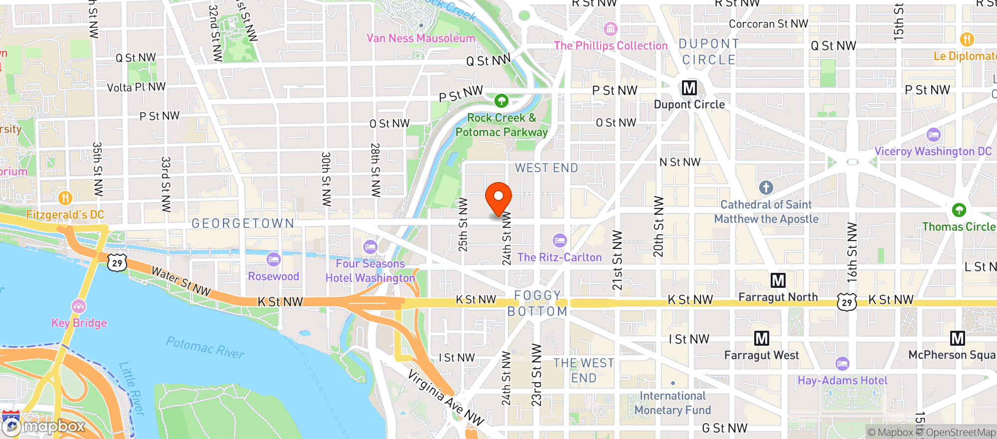 Map showing Fairmont Hotel