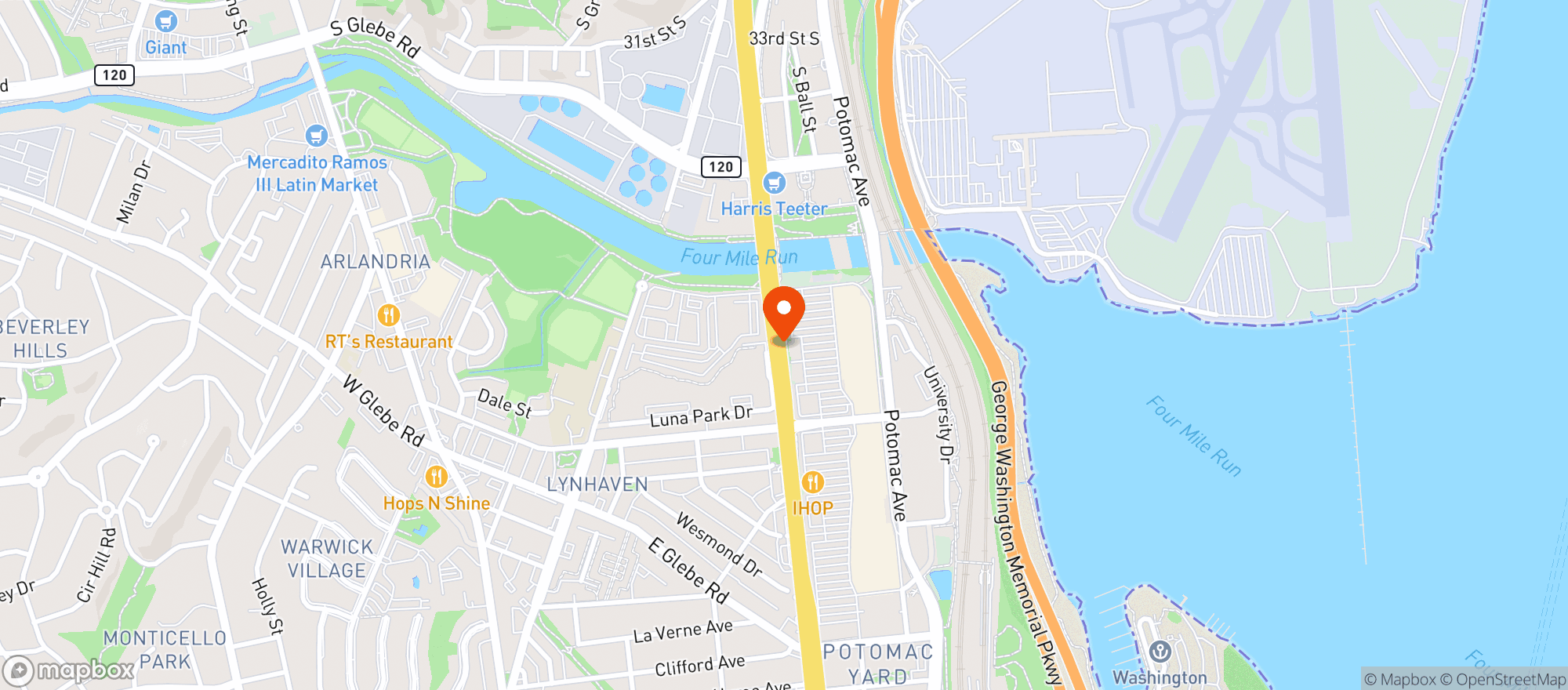Map showing Amazon Fresh