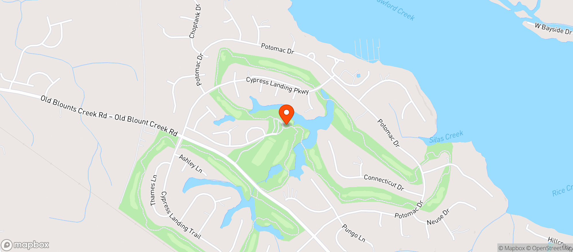 Map showing Cypress Landing Grill & Pro