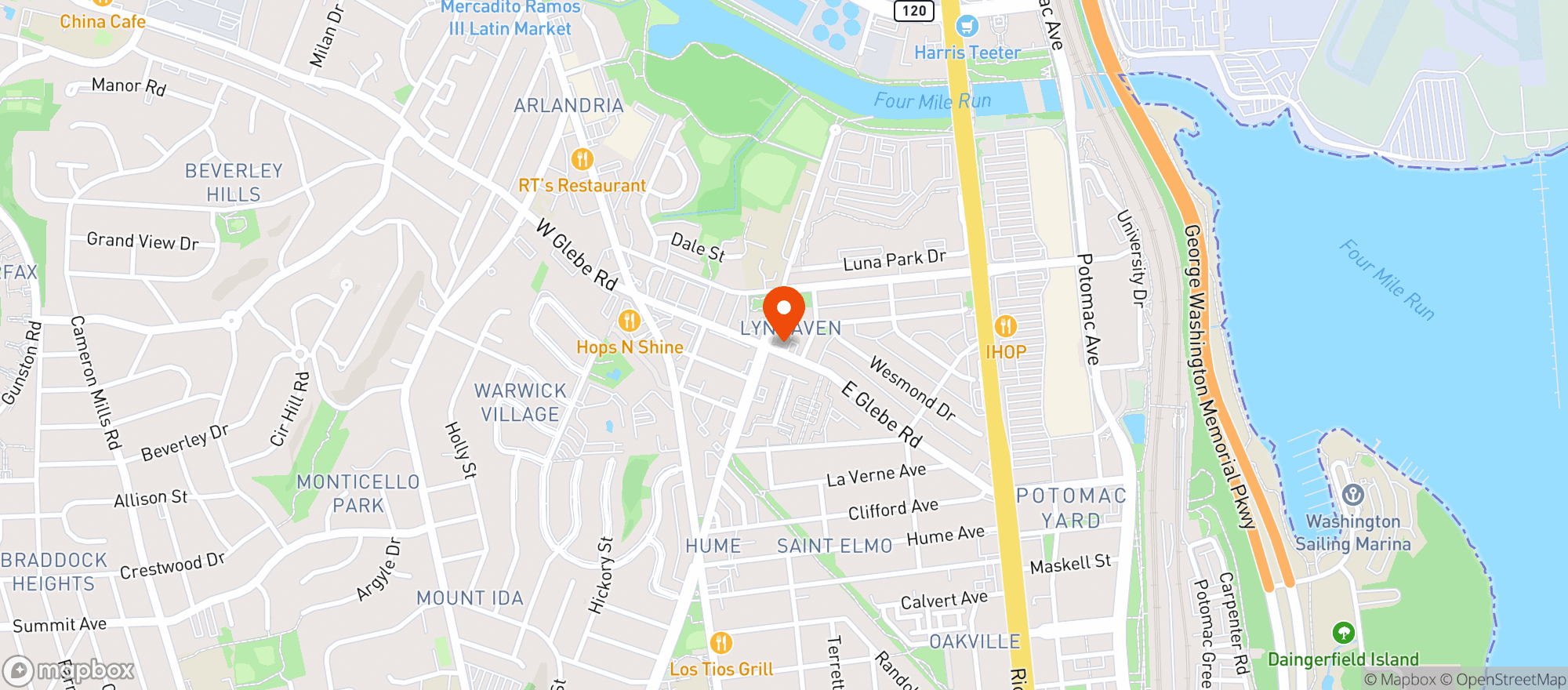 Map showing Northside 10
