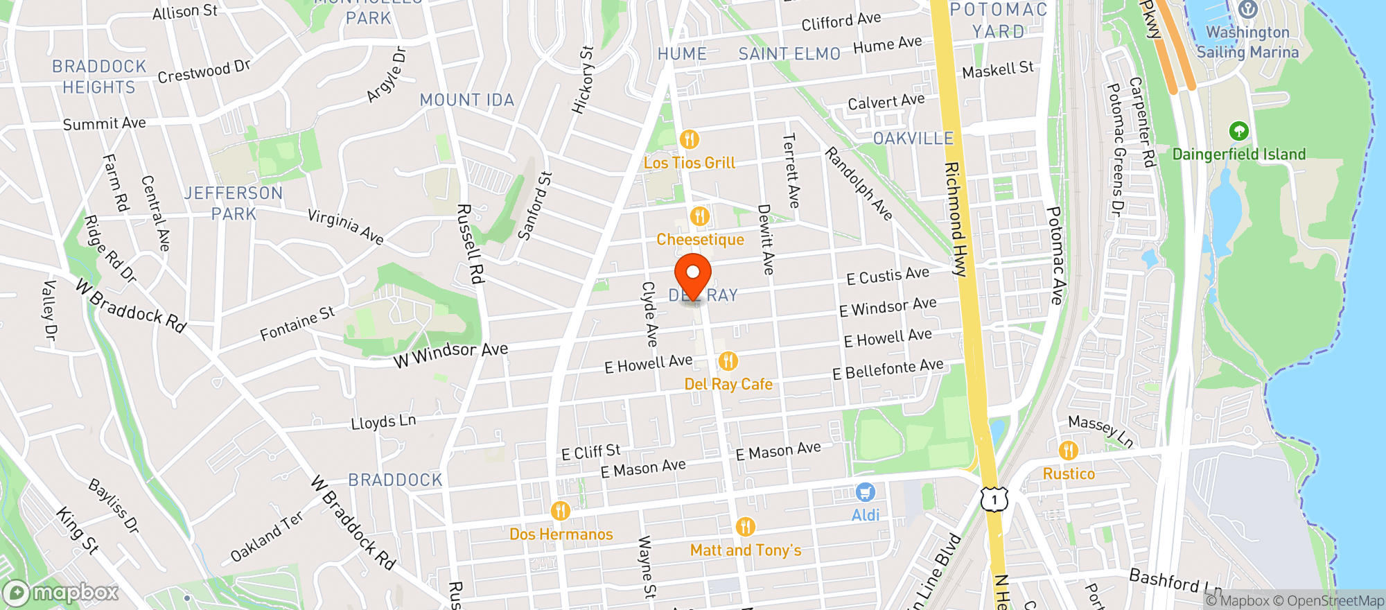 Map showing 7 Eleven #10784