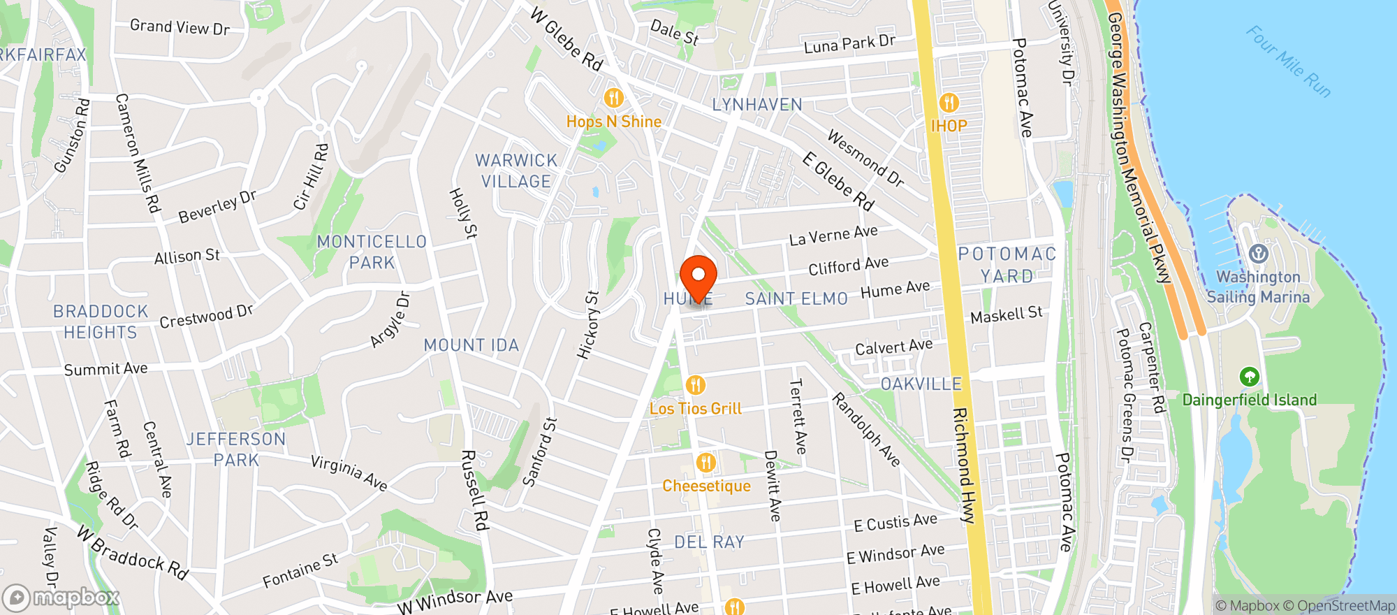 Map showing Stracci Pizza