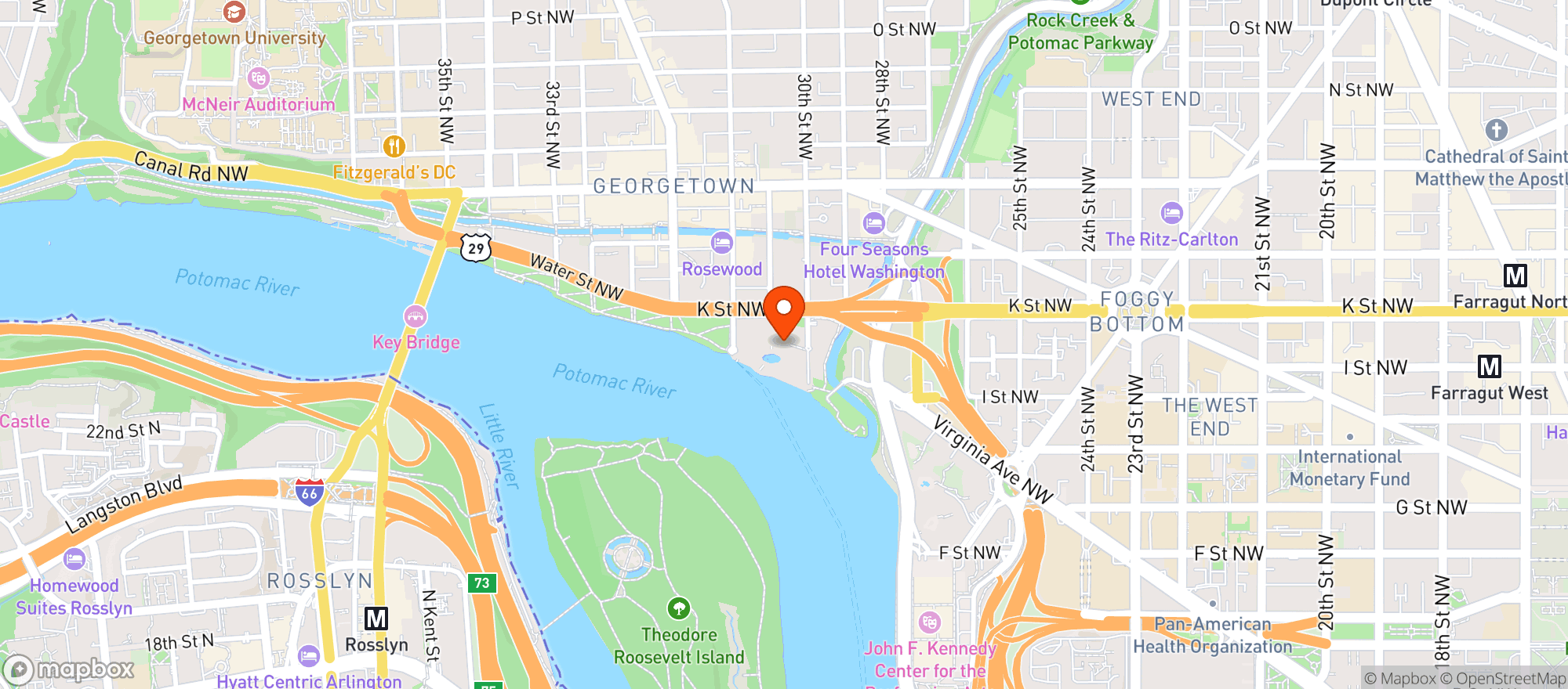 Map showing Tony & Joes Seafood Place