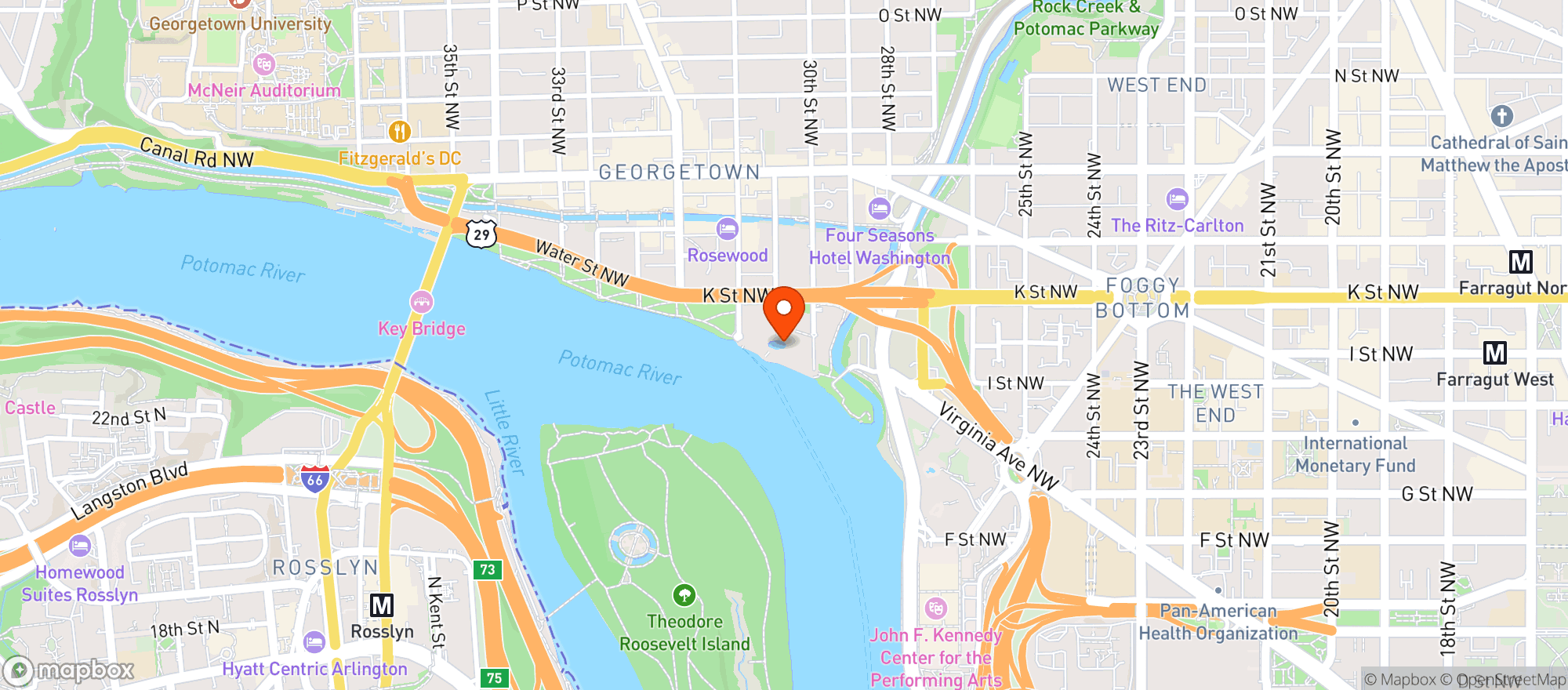 Map showing River Club