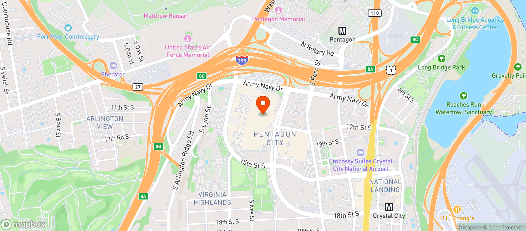 Map showing Matchbox American Kitchen