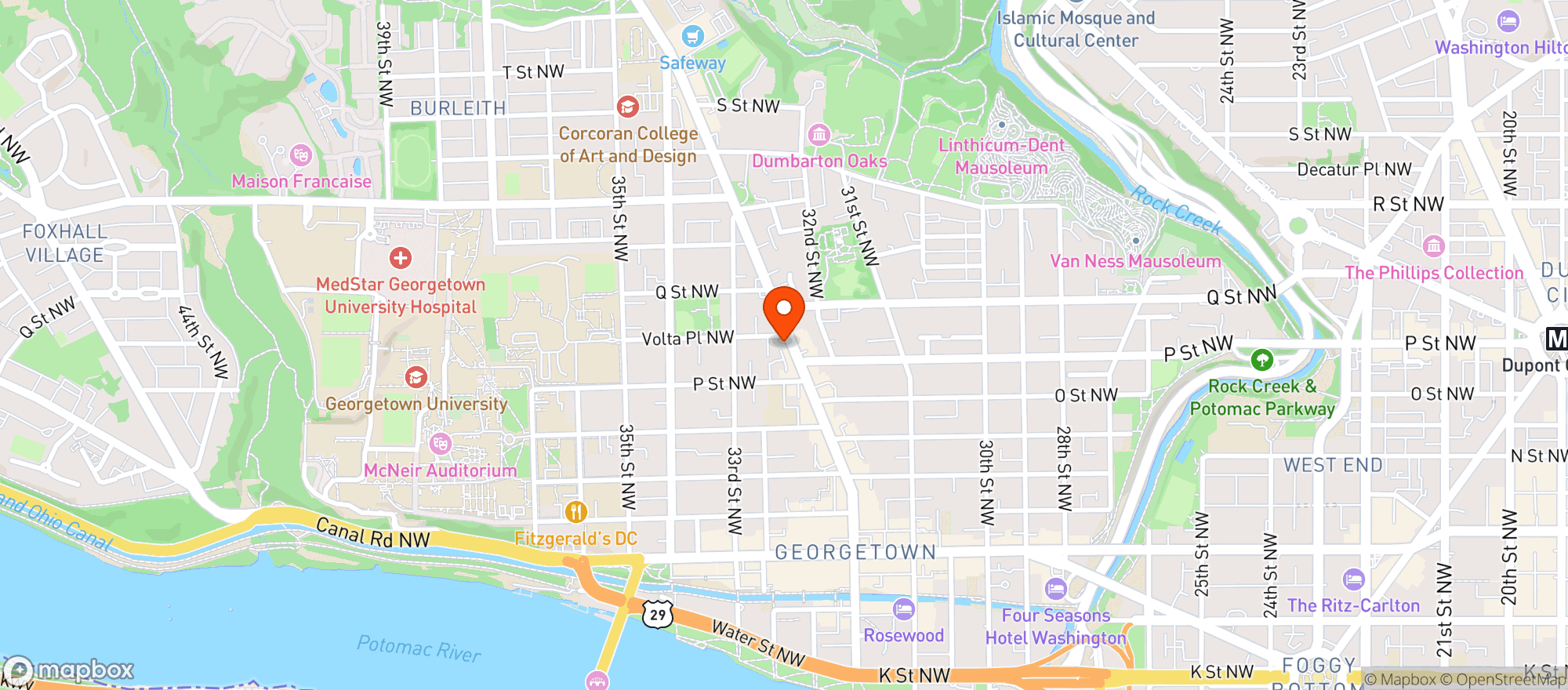 Map showing Georgetown Club At Suters