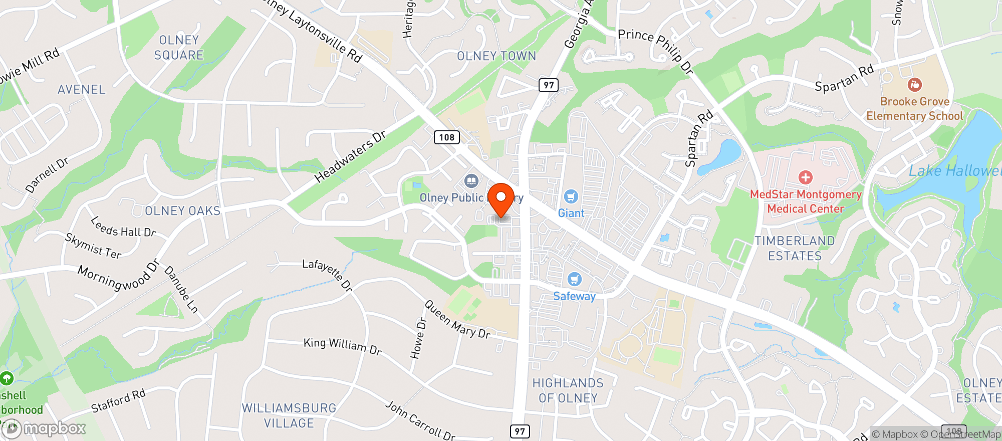 Map showing Sweet Spot