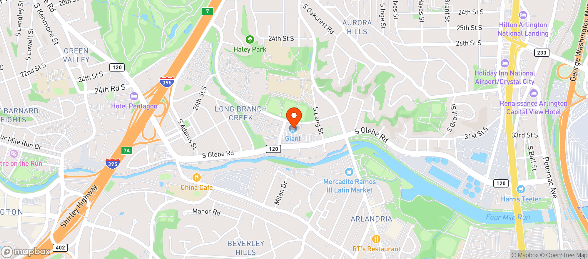 Map showing Giant