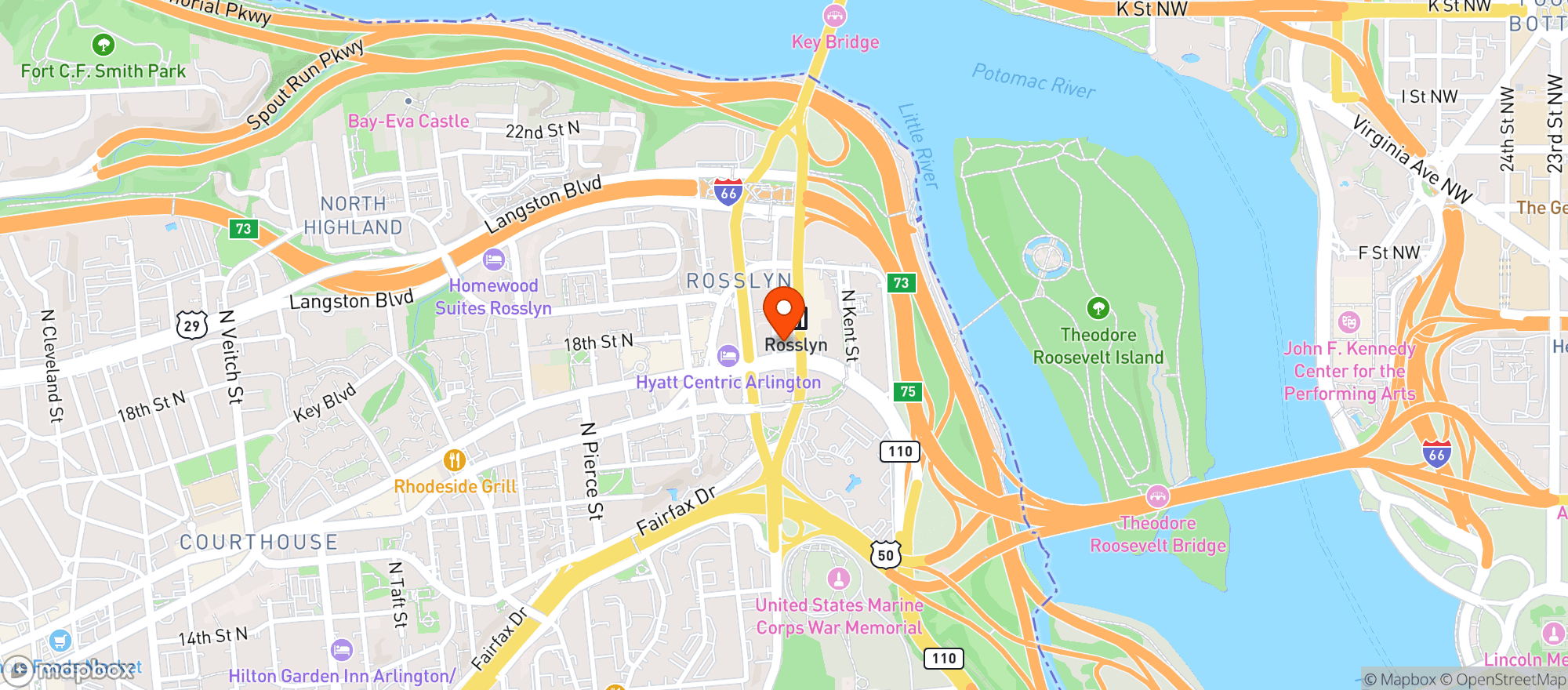 Map showing Restaurant Associates #44137
