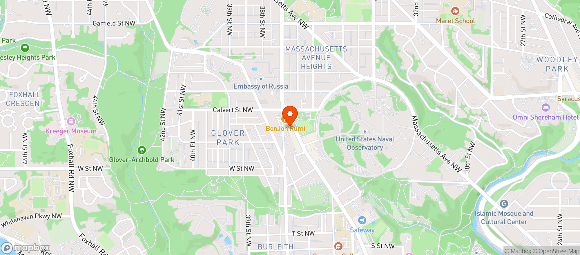 Map showing Rocklands Bbq & Grilling