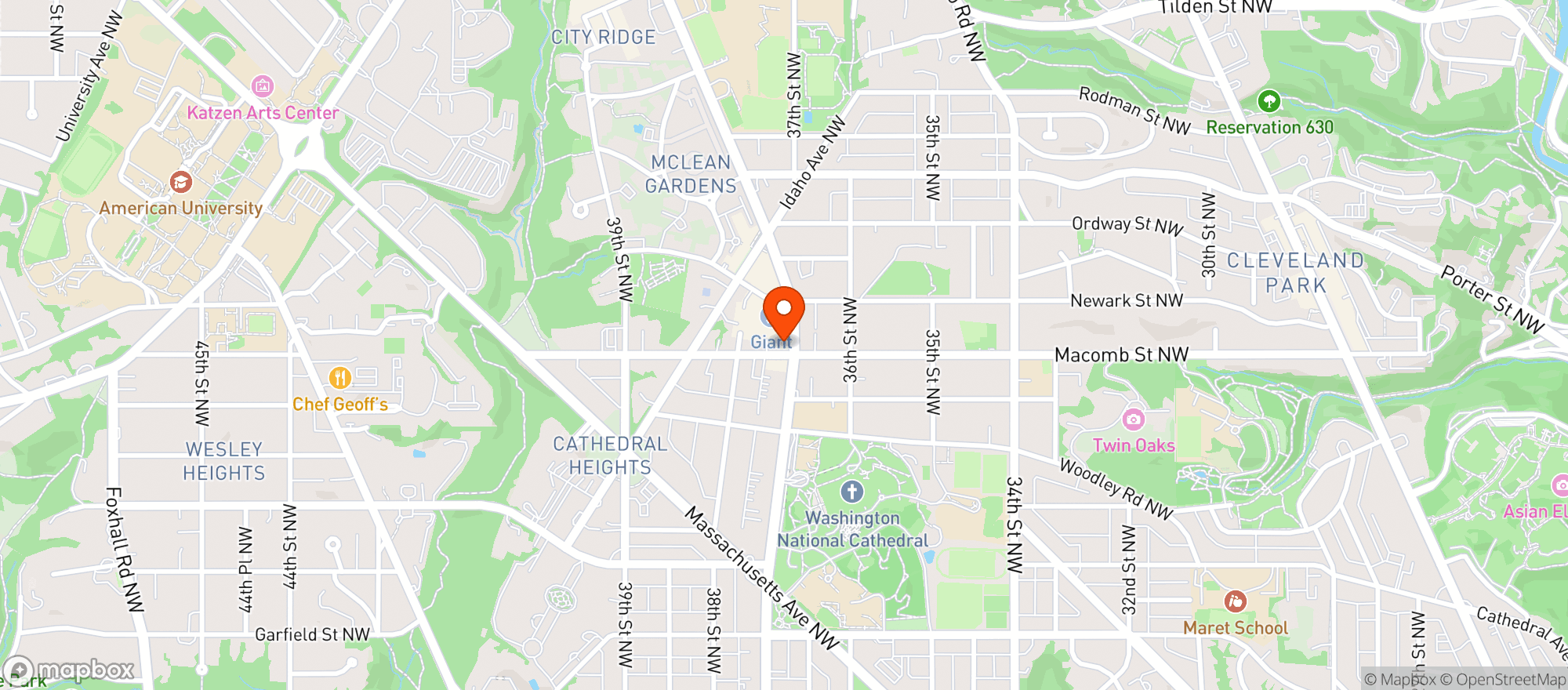 Map showing Cactus Cantina