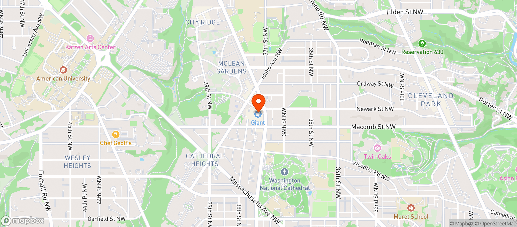 Map showing Giant