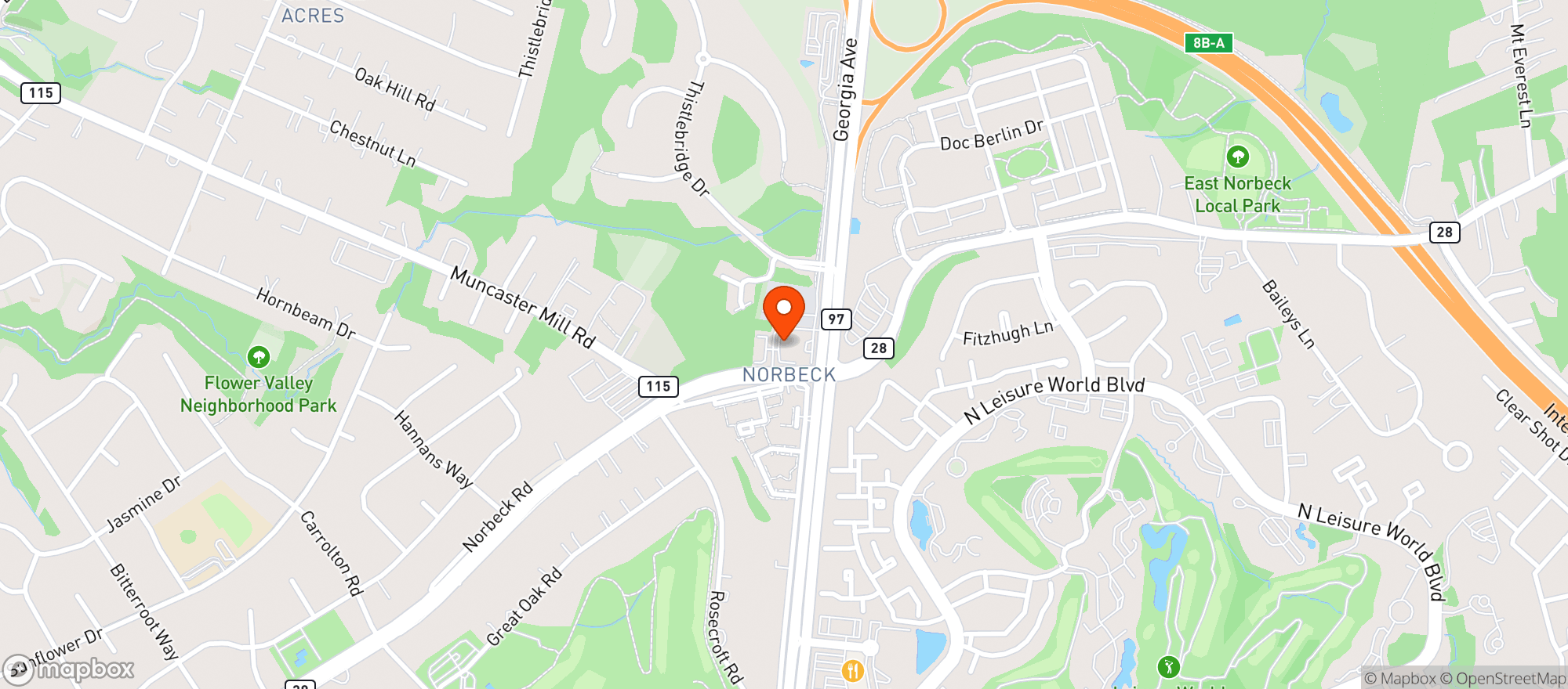 Map showing Ethos Rockville (green Goods Cannabis Dispensary)