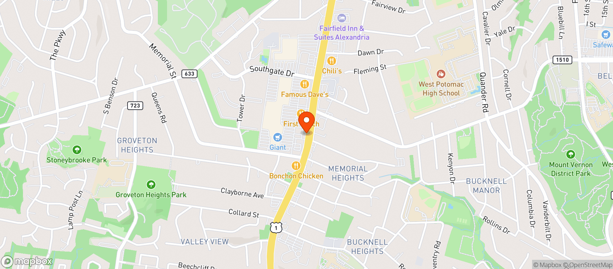 Map showing Gnc