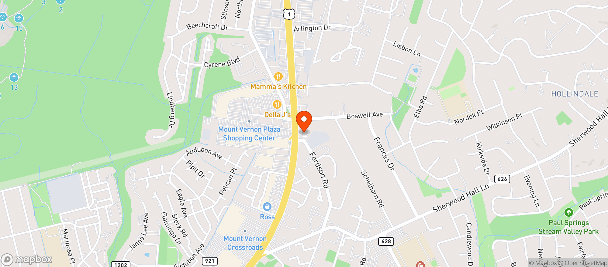 Map showing Vitamin Shoppe - Mt. Vernon