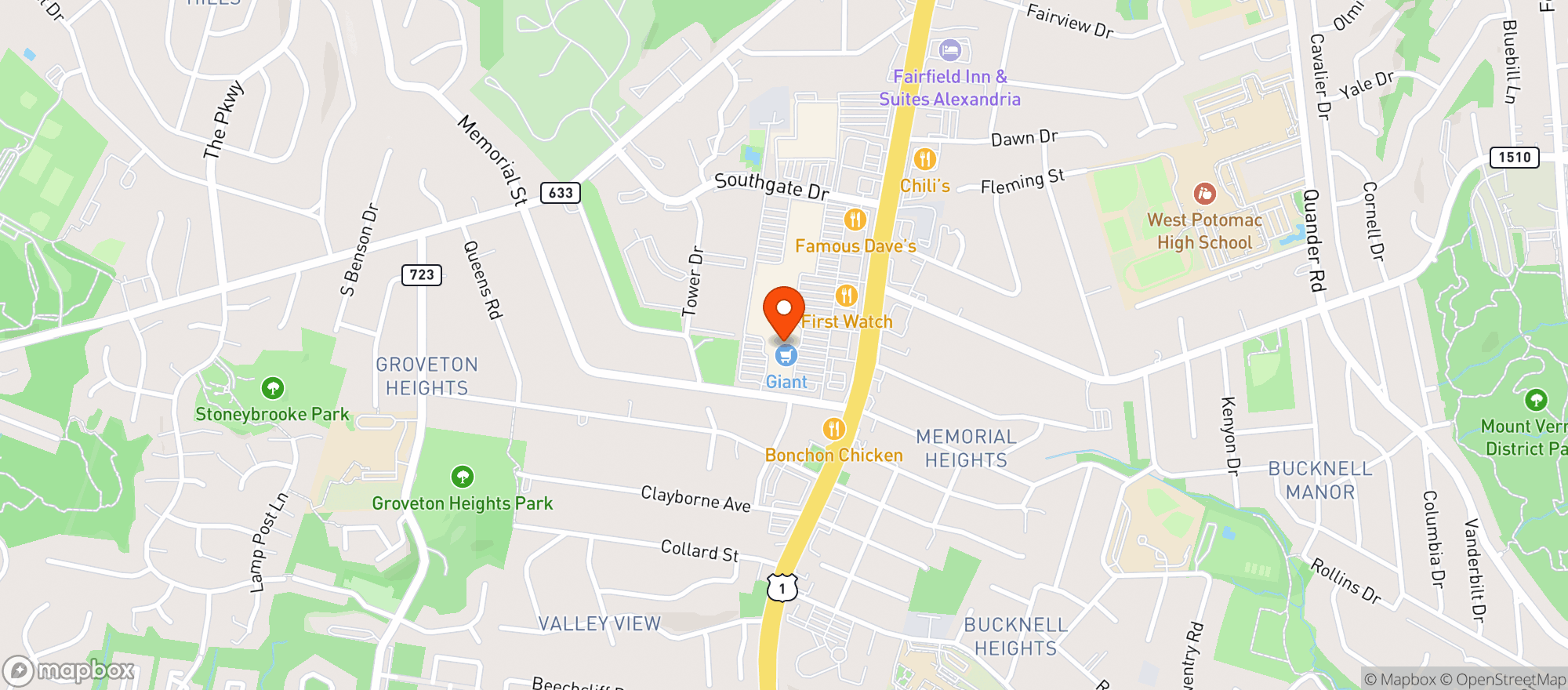 Map showing Giant Food Store 760 / 060