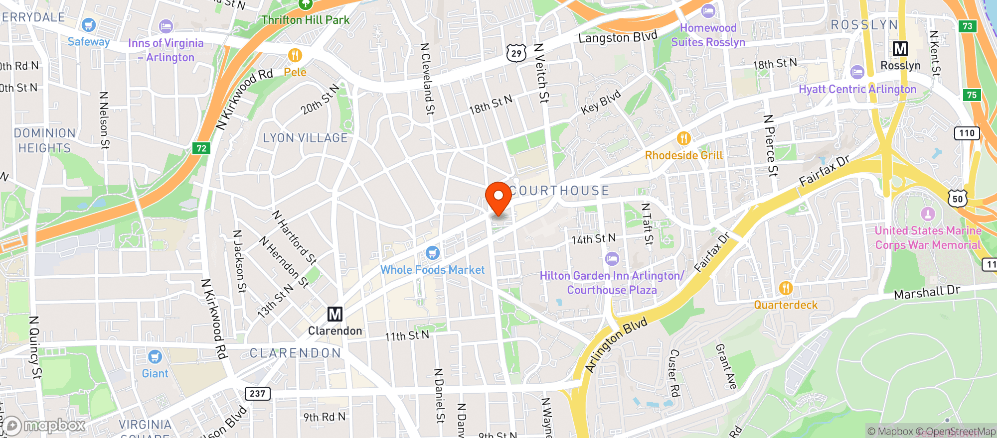 Map showing Rooftop Recess
