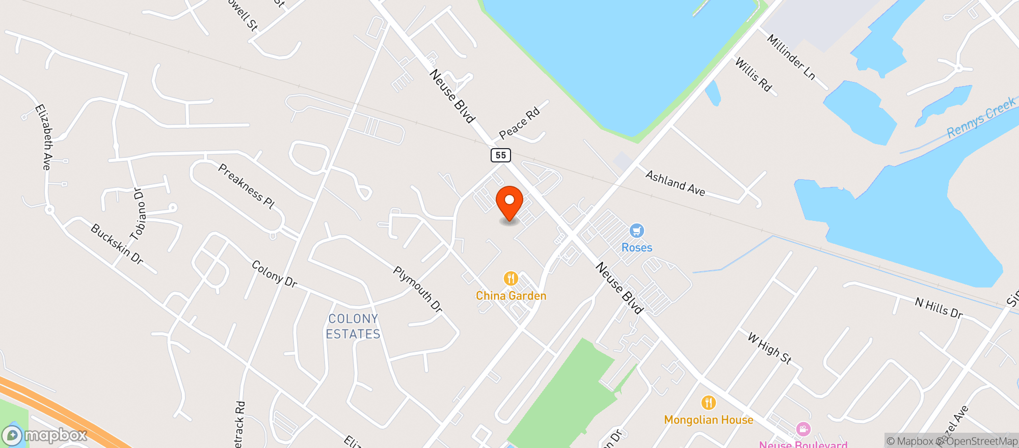 Map showing Walmart Neighborhood Market