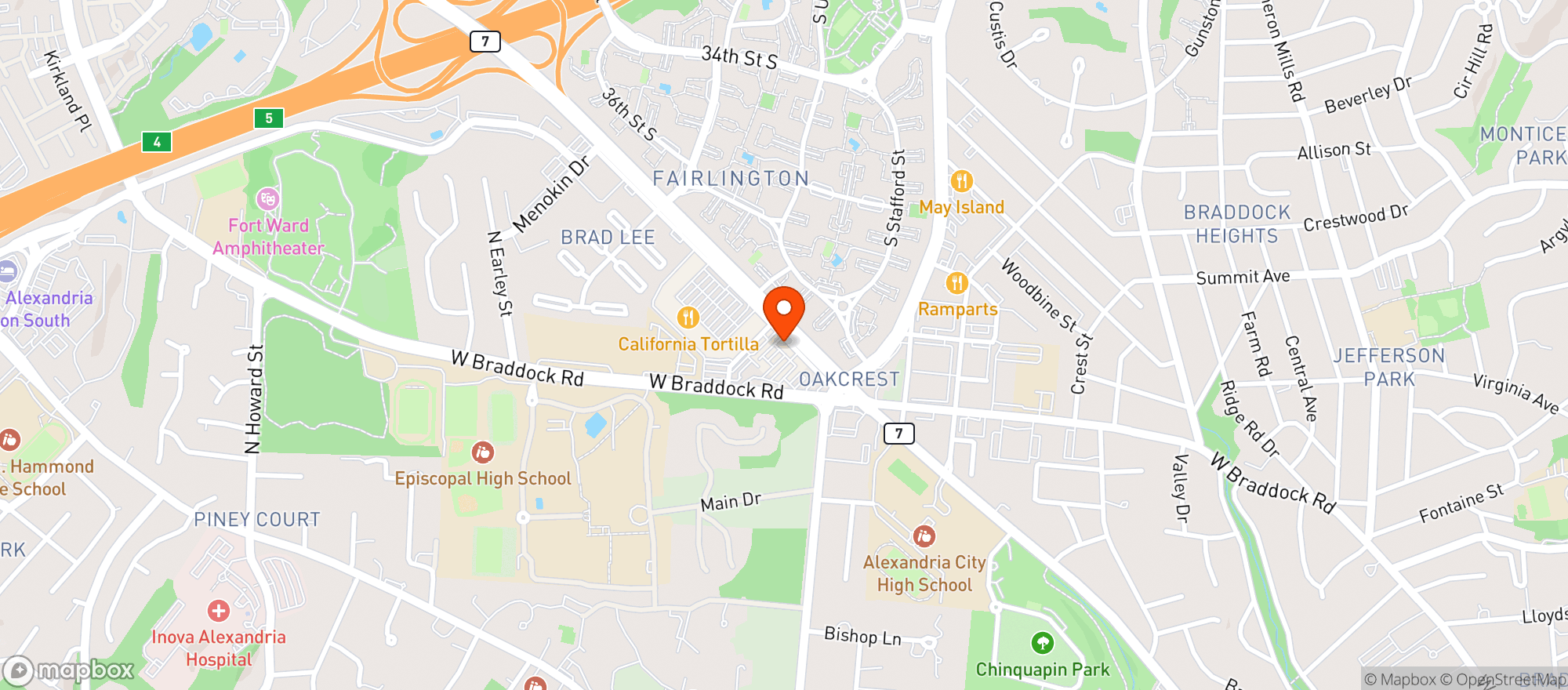 Map showing Safeway Store 3250 #1853