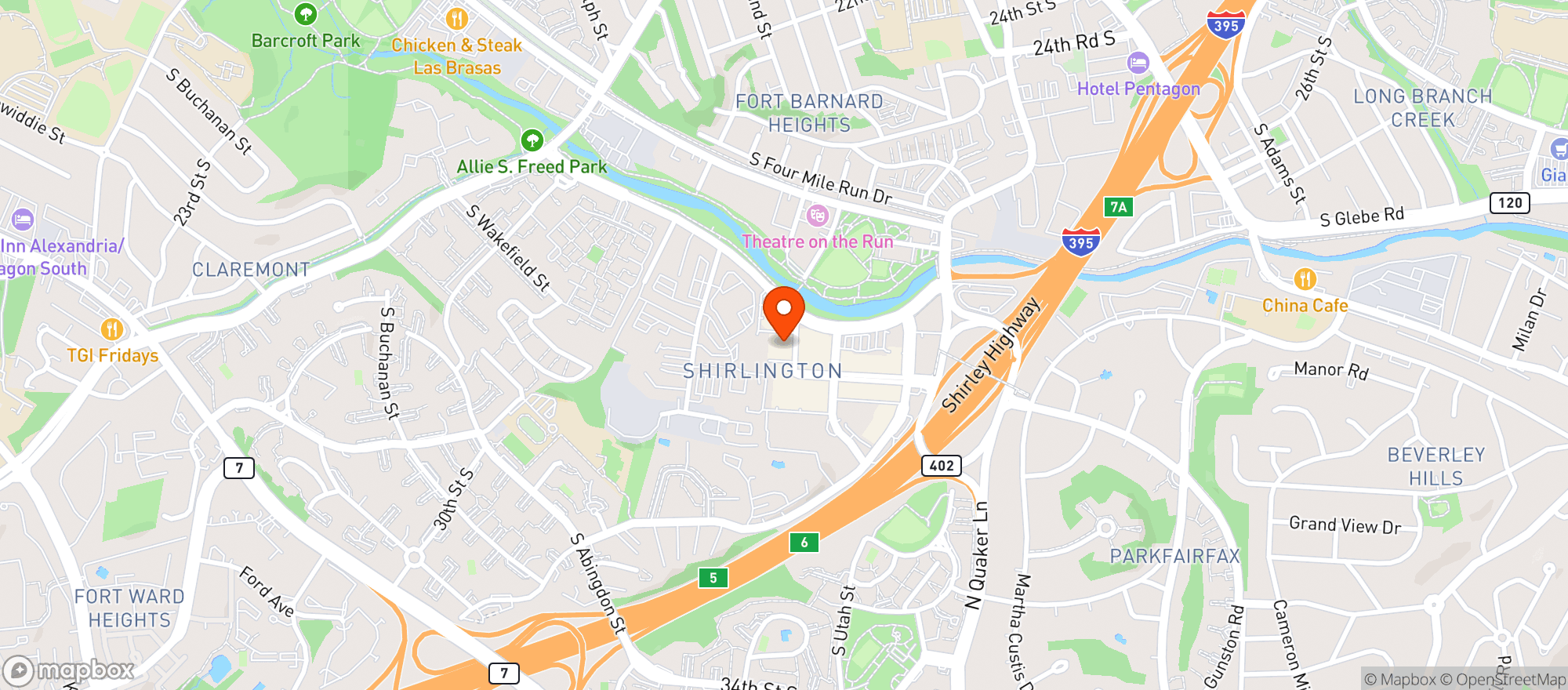 Map showing Harris Teeter