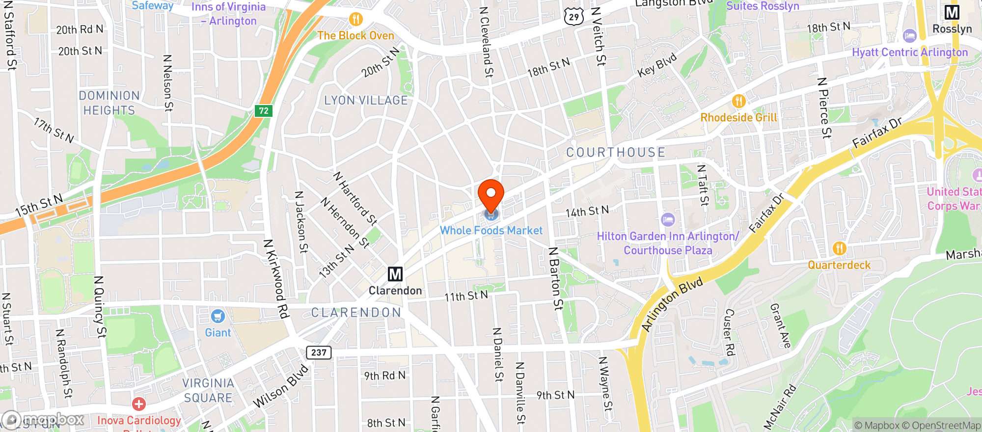 Map showing Whole Foods Market