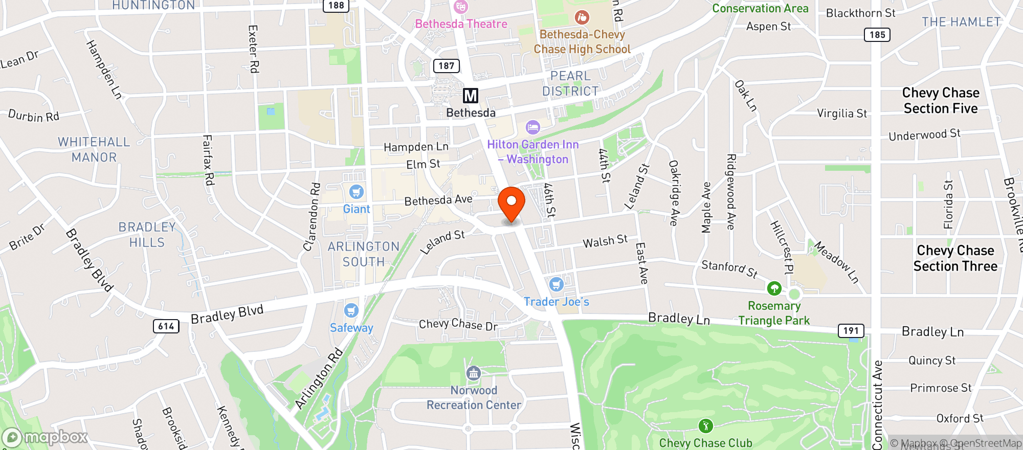 Map showing True Food Kitchen
