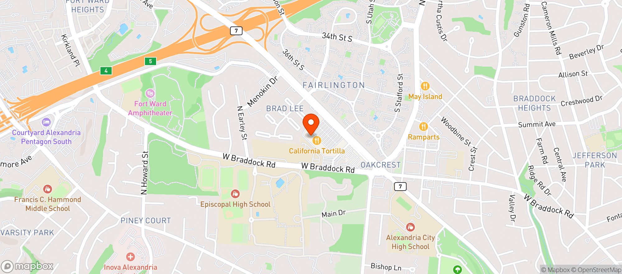 Map showing The Fresh Market