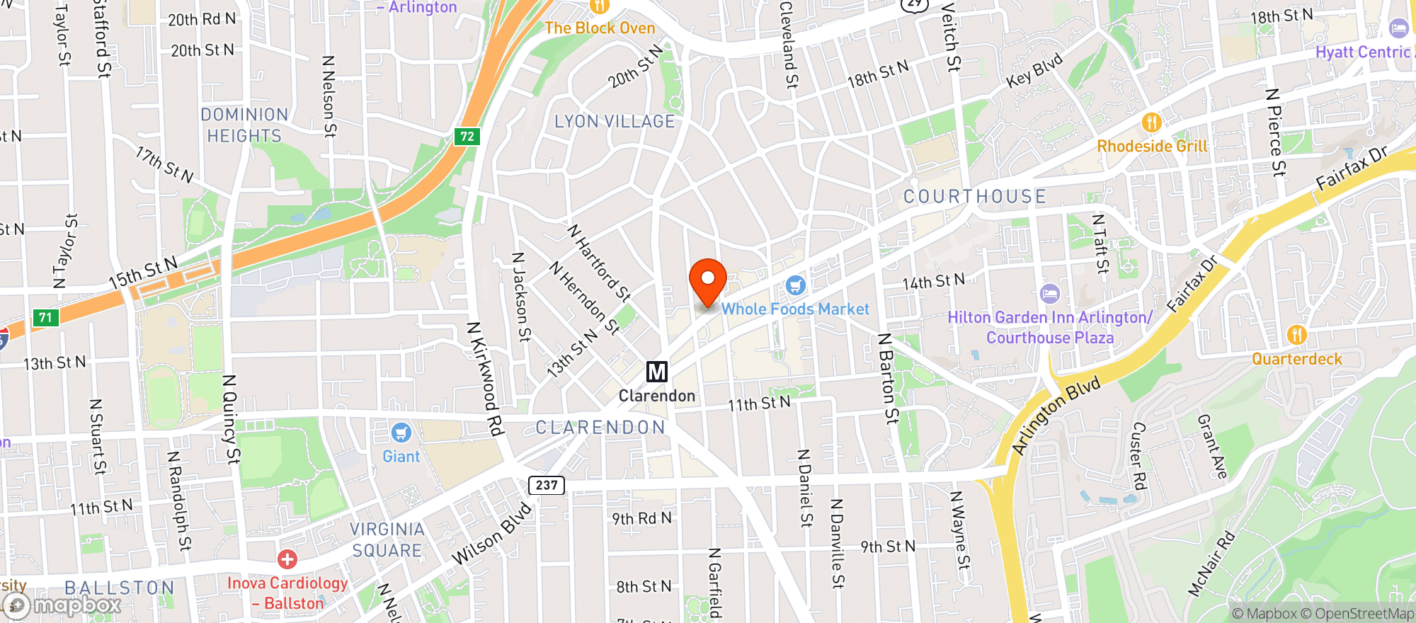 Map showing Wilson Hardware