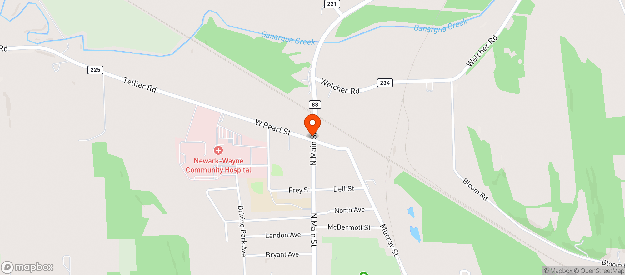 Map showing NORTHSIDE GROCERY