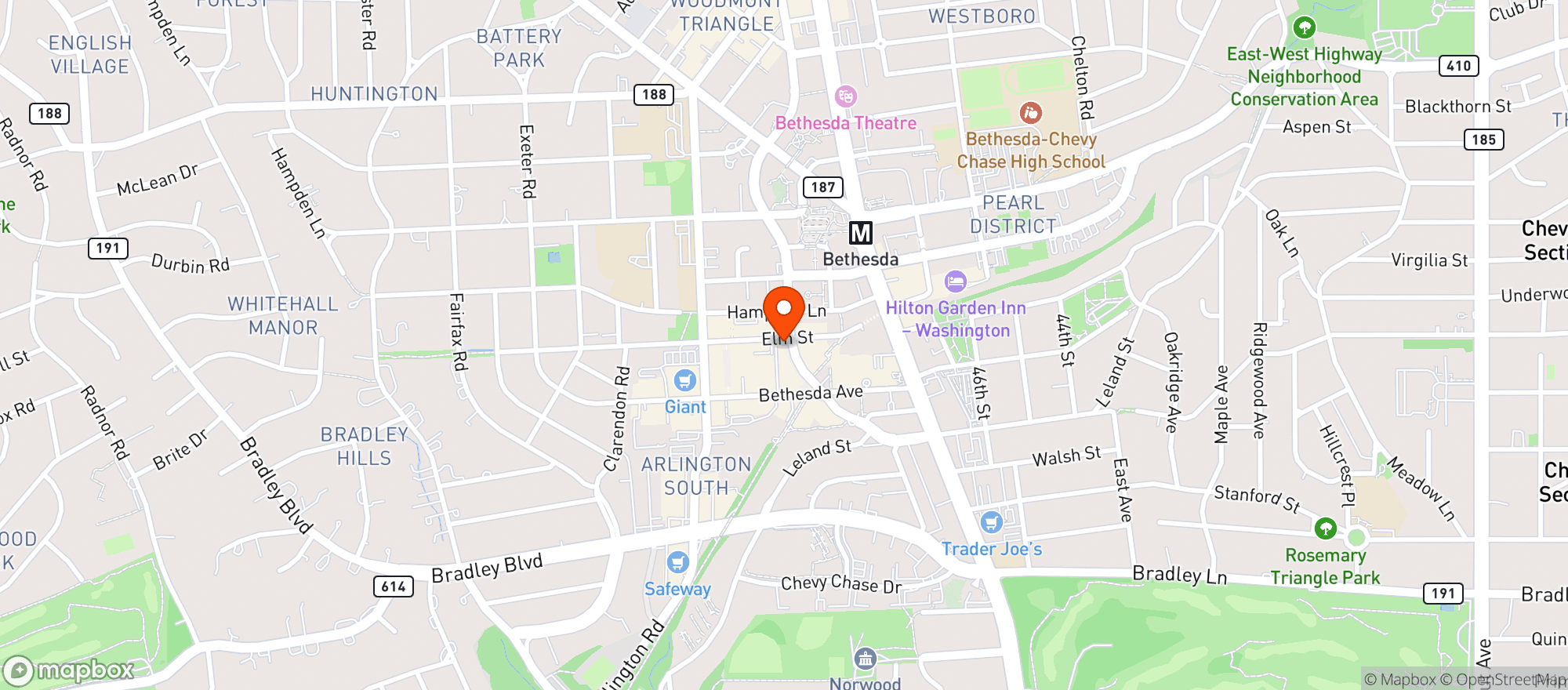Map showing Matchbox American Kitchen