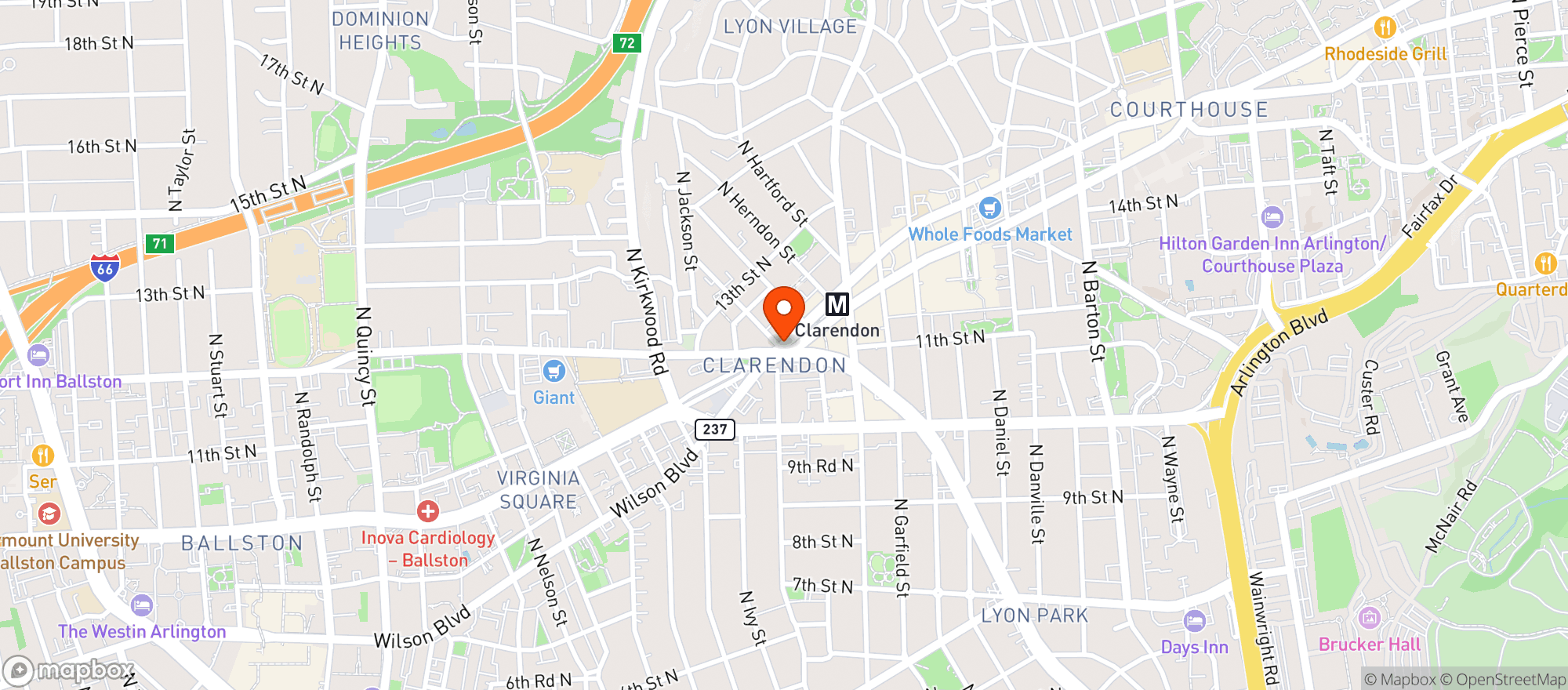 Map showing The Liberty Tavern