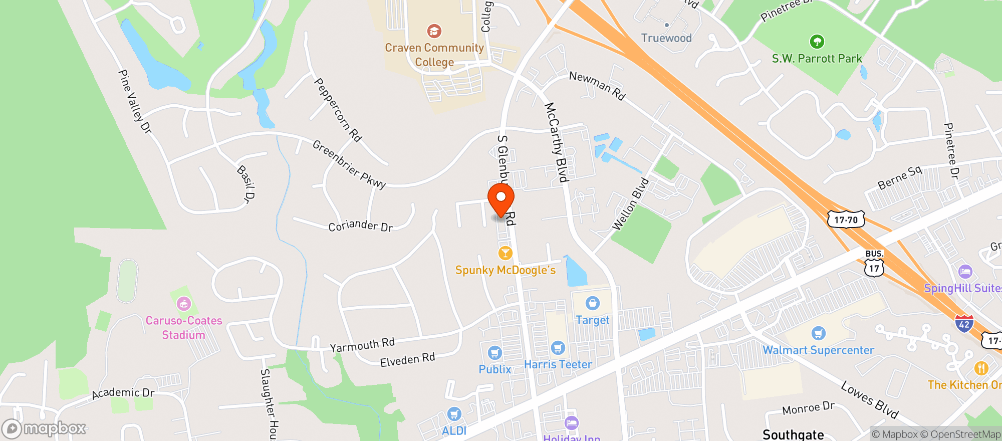 Map showing Bern Bar And Grill
