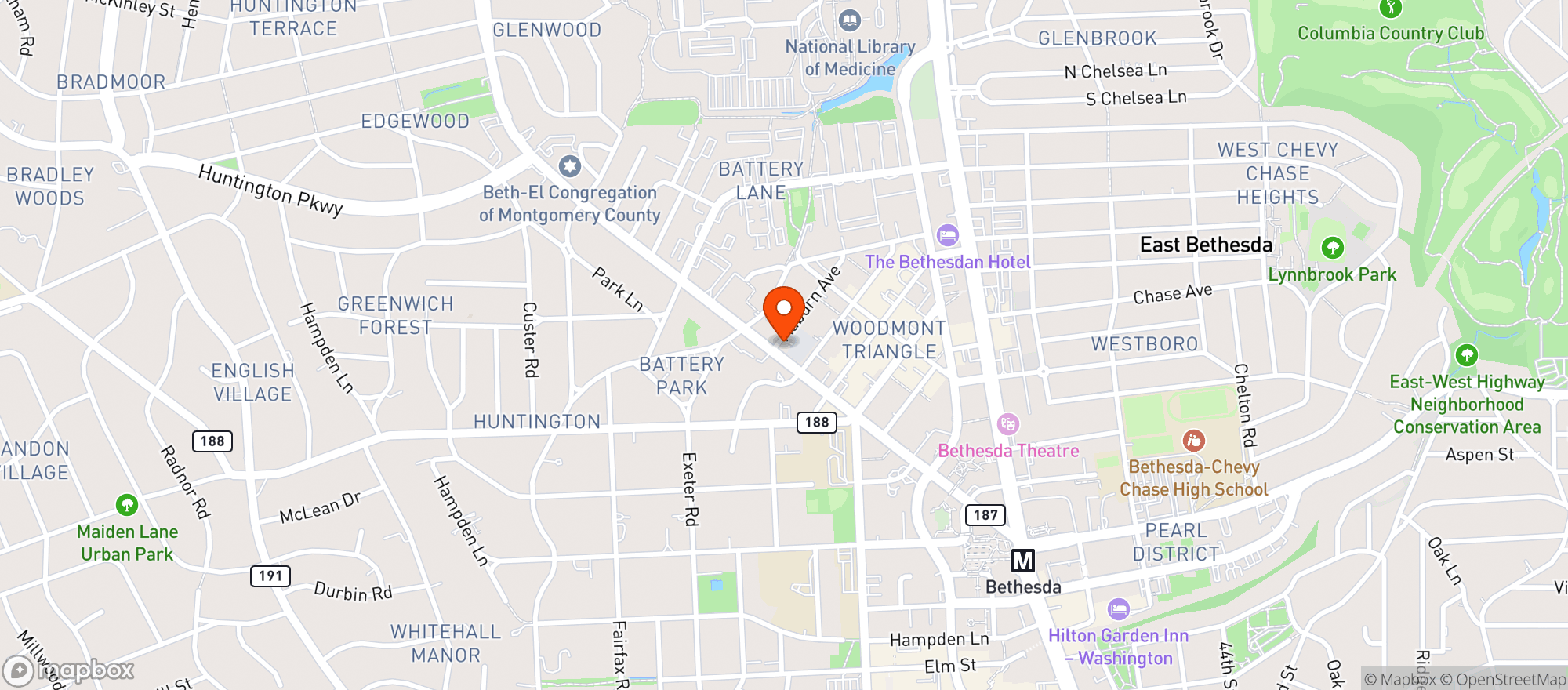 Map showing The Organic Butcher Of Bethesda