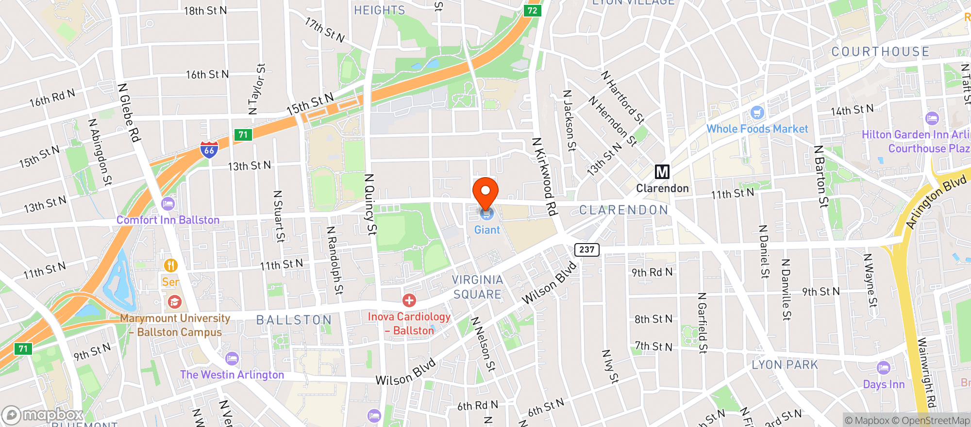 Map showing Giant