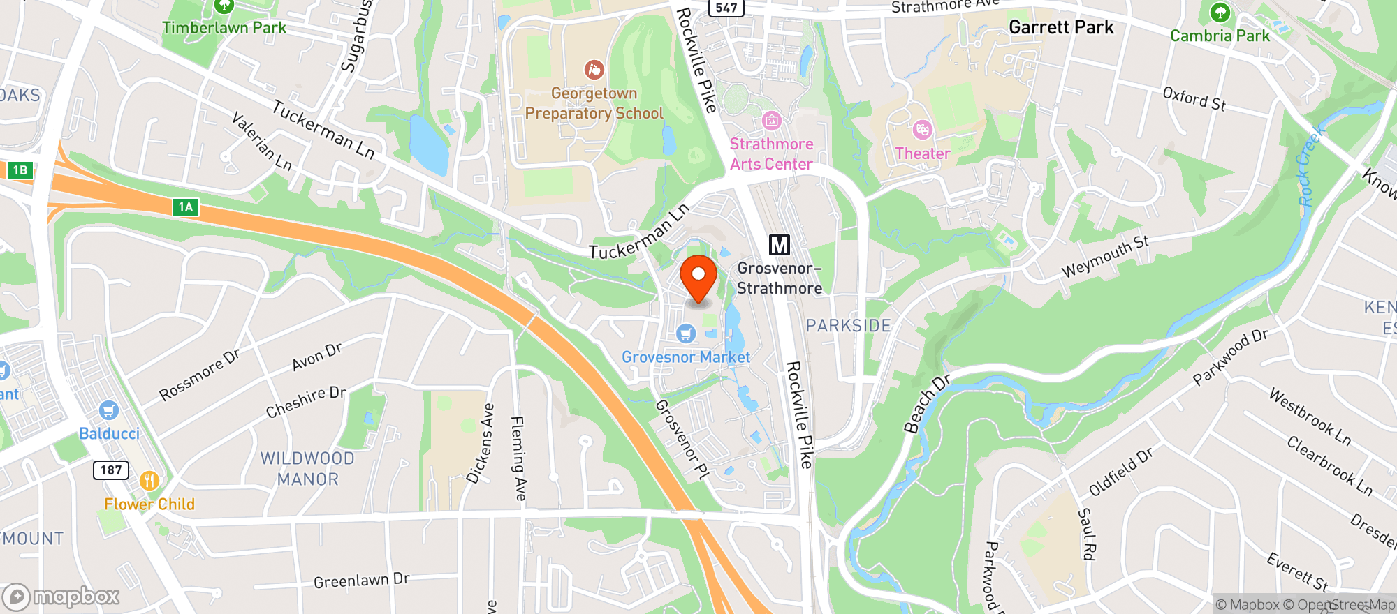Map showing Grosvenor Market